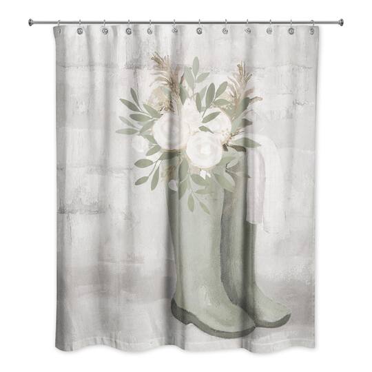 Sage Boot Florals 71" x 74" Shower Curtain
